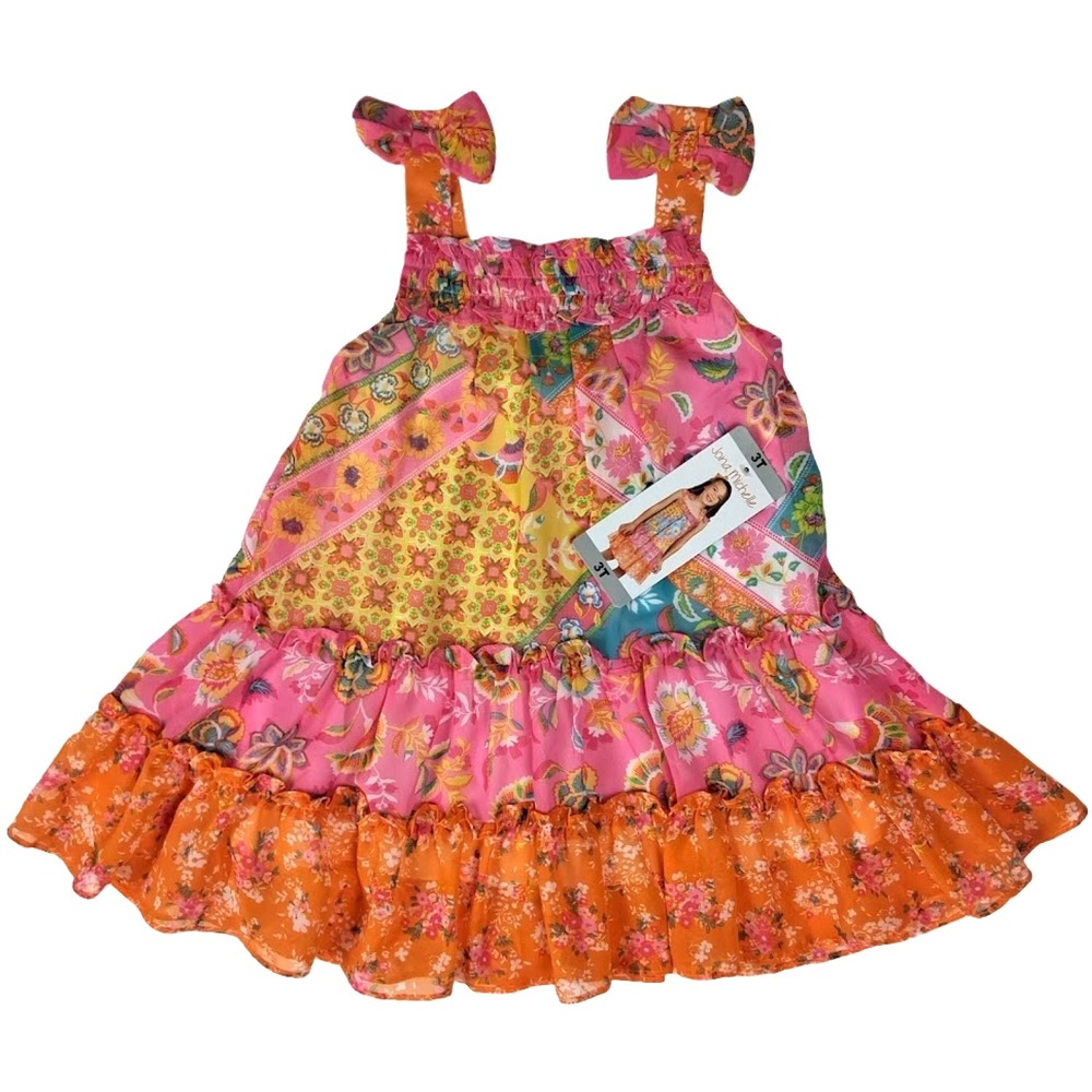 Jona Michelle Toddler Girl Summer Dress Sz 3T Polyester Spring NWT